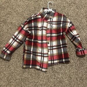 Plaid Button-Up Sweater